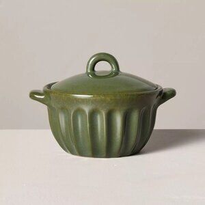 Hearth & Hand Magnolia‎ Scallop Stoneware Ramekin with Lid Green Christmas 2024